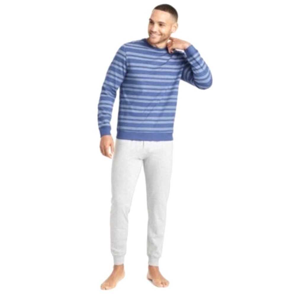 Goodfellow & Co Cotton Long Sleeve Crew Jogger Men's Pajama Set